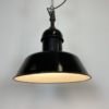 Pair of Black Enamel Industrial Pendant Lamps from AEG, 1930s