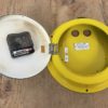Vintage Yellow Citizen Navy Wall Clock, 1970s Vintage Yellow Citizen Navy Wall Clock, 1970s