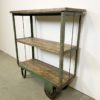 Green Industrial Shelf with Wheels, 1960s