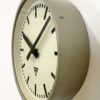 Grey Industrial Factory Wall Clock from Pragotron, 1960s