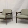 Pair of scandinavian beechwood armchairs from the 60's.