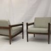 Pair of scandinavian beechwood armchairs from the 60's.