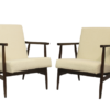 Pair of armchairs Henryk Lis 300-190 years 1970 bouclette fabric.