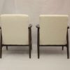 Pair of armchairs Henryk Lis 300-190 years 1970 bouclette fabric.