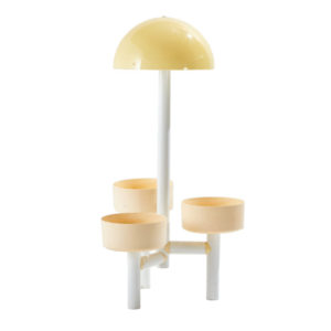 Plastic floor lamp with flower holders