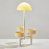 Plastic floor lamp with flower holders