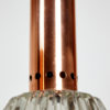 Copper and glass chandelier