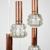 Copper and glass chandelier