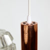 Copper and glass chandelier