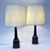 Danish ceramic tablelamp pair Burgundia by Søholm Keramik, Bornholm 1970s