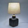 Swedish tablelamp of brown and green glazed ceramic by Carl Harry Stålhane 1960s