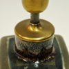 Swedish tablelamp of brown and green glazed ceramic by Carl Harry Stålhane 1960s