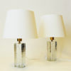 Finnish glass table lamp pair Arkipelago by Timo Sarpaneva for littala 1970s