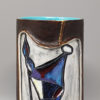 1950s Gorgeous Marcello Fantoni Ceramic Vase Encased in Leather. Made in Italy
