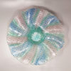 1960s Gorgeous Big Blue, Pink and Green Centerpiece in Murano Glass by Linea Arte Murano. Made in Italy