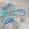 1960s Gorgeous Big Blue, Pink and Green Centerpiece in Murano Glass by Linea Arte Murano. Made in Italy