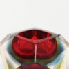 1960s Astonishing Red and Blue Ashtray or Catchall By Flavio Poli for Seguso. Made in Italy