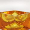 1960s Stunning Ochre Ashtray or Catchall By Flavio Poli for Seguso. Made in Italy