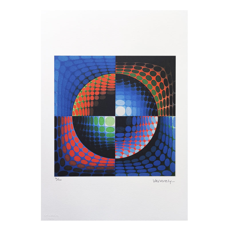 1970s Original Astonishing Victor Vasarely Op Art Limited Edition Lithograph