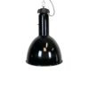 Industrial Bauhaus Black Enamel Pendant Lamp, 1930s, 10x Industrial Bauhaus Black Enamel Pendant Lamp, 1930s, 10x