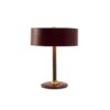 Burgundy table lamp in the manner of Jacques Adnet