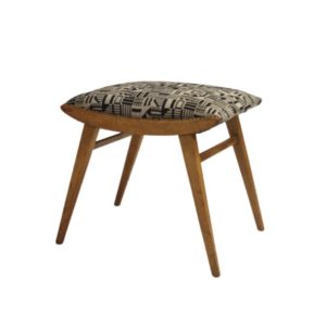 Vintage stool, jacquard fabric, Lelievre edition, year 50/60, fully restored.