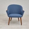 1960s, Danish design, completely renovated lounge chair, furniture wool fabric, teak