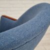 1960s, Danish design, completely renovated lounge chair, furniture wool fabric, teak
