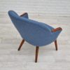 1960s, Danish design, completely renovated lounge chair, furniture wool fabric, teak