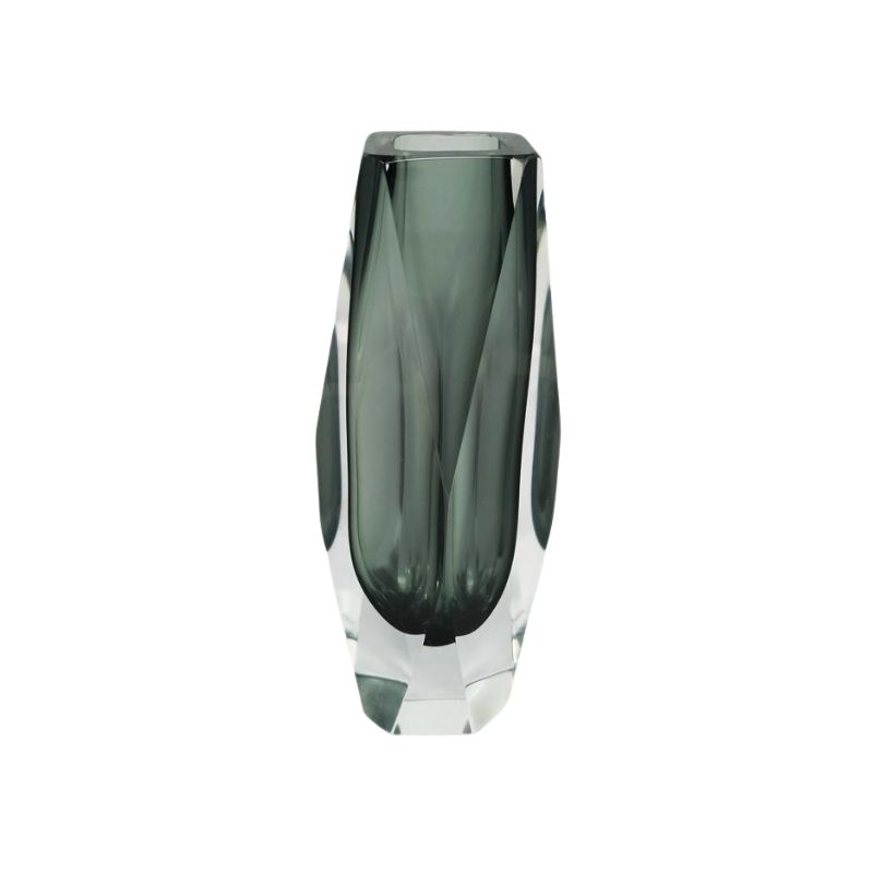 1960s Astonishing Rare Grey Vase Designed By Flavio Poli for Seguso