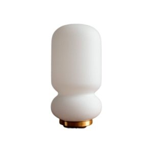 Vintage Czechoslovak Milk Glass Table Lamp by Osvětlovací Sklo, 1960s