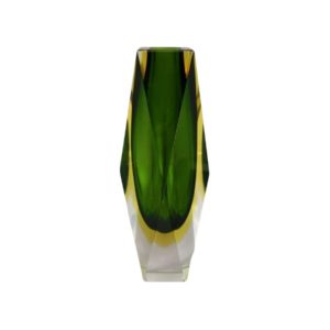 1960s Astonishing Green Vase By Flavio Poli for Seguso. Made in Italy