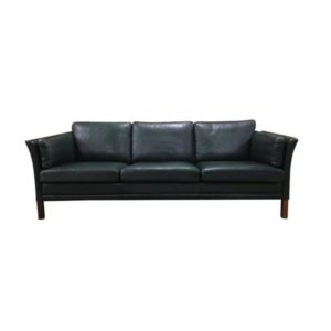 Vintage Danish Three Seater Leather Sofa