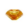 1960s Stunning Ochre Ashtray or Catchall By Flavio Poli for Seguso. Made in Italy