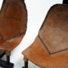 Pair of Brasilian brutalist chairs in leather, 1970s. Pair of Brasilian brutalist chairs in leather, 1970s.
