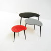 Colorful set of 1950s kidney shaped nesting tables