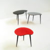 Colorful set of 1950s kidney shaped nesting tables