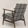 Henryk Lis armchair 300-190 years 1970s checkered fabric.
