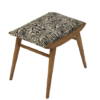 Vintage stool, jacquard fabric, Lelievre edition, year 50/60, fully restored.