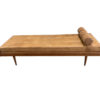 Vintage Danish Daybed in Tan Leather