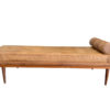 Vintage Danish Daybed in Tan Leather