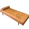 Vintage Danish Daybed in Tan Leather