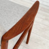 Danish vintage high-backed armchair in teak and cowskind, 1970s