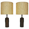 Bronze pair of table lamps with lion decor by Stig Blomberg, Sweden 1960s Bronze pair of table lamps with lion decor by Stig Blomberg, Sweden 1960s