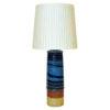 Vintage blue stoneware table lamp by Inger Persson for Rörstrand, Sweden 1960s Vintage blue stoneware table lamp by Inger Persson for Rörstrand, Sweden 1960s