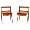 Midcentury Mahogany night table pair by Yngve Ekström Sweden 1950s