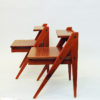 Midcentury Mahogany night table pair by Yngve Ekström Sweden 1950s