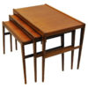 Lovely midcentury Teak set of tripple insert tables, Scandinava 1950s