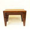 Lovely midcentury Teak set of tripple insert tables, Scandinava 1950s