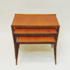Lovely midcentury Teak set of tripple insert tables, Scandinava 1950s